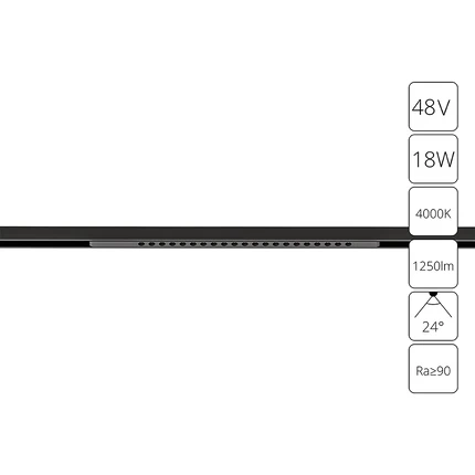 Магнитный трековый светильник Arte Lamp OPTIMA A7267PL-1BK